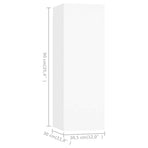 4 Piece TV Cabinet Set White 30,5x30x90 cm Engineered Wood