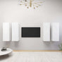 4 Piece TV Cabinet Set White 30,5x30x90 cm Engineered Wood