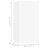 TV Cabinets 7 pcs White 30.5x30x60 cm Engineered Wood - Close-Up Angle