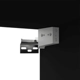 8 Piece TV Cabinet Set Black Engineered Wood - Close-Up Angle