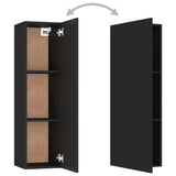 8 Piece TV Cabinet Set Black Engineered Wood - Extra Image