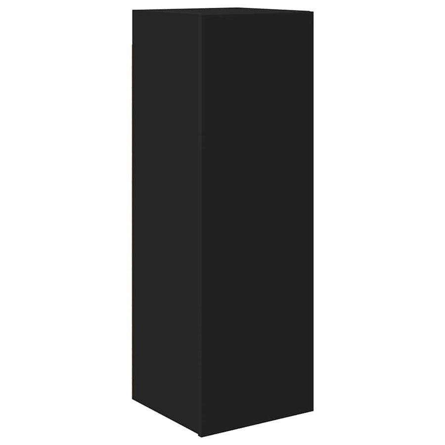10 Piece TV Cabinet Set Black Engineered Wood