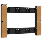 10 Piece TV Cabinet Set Black Engineered Wood