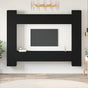 10 Piece TV Cabinet Set Black Engineered Wood