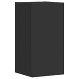 5 Piece TV Cabinet Set Black Engineered Wood - Close-Up Angle