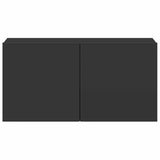 5 Piece TV Cabinet Set Black Engineered Wood