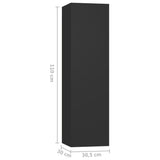 3 Piece TV Cabinet Set Black Engineered Wood - Extra Image