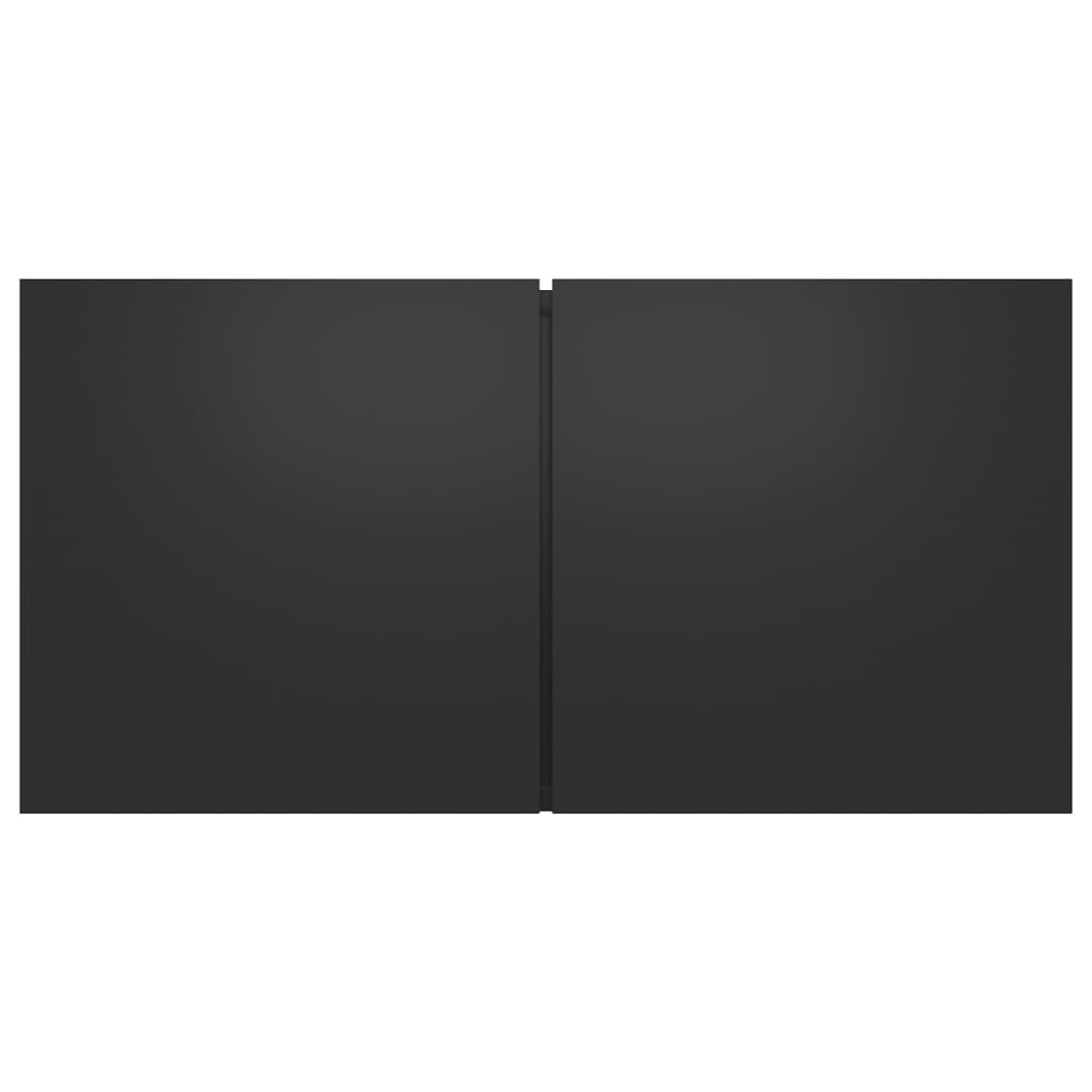 6 Piece TV Cabinet Set Black Engineered Wood