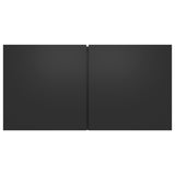 6 Piece TV Cabinet Set Black Engineered Wood