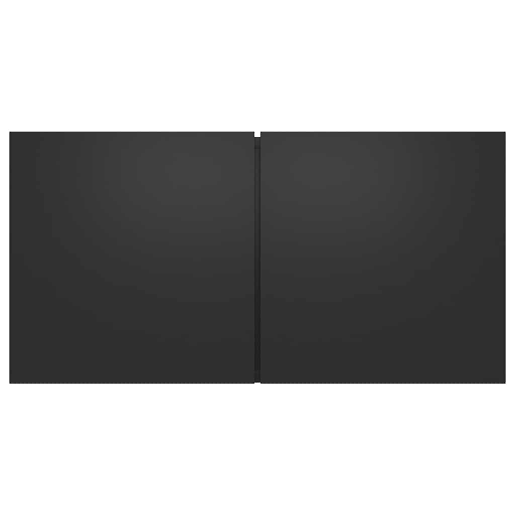 7 Piece TV Cabinet Set Black Engineered Wood