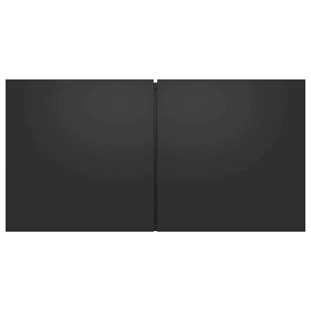10 Piece TV Cabinet Set Black Engineered Wood