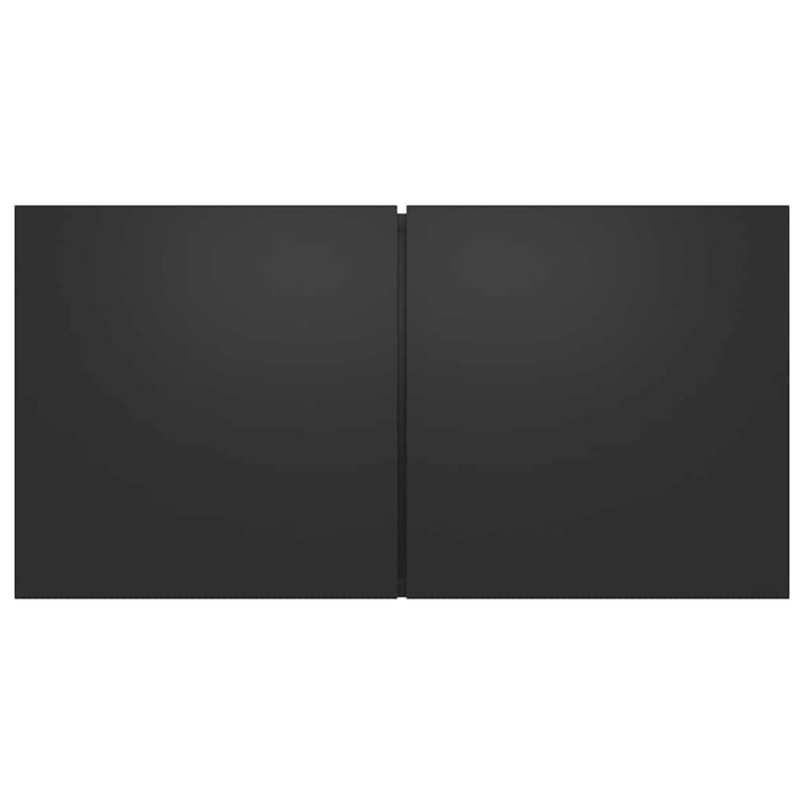 8 Piece TV Cabinet Set Black Engineered Wood
