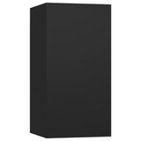 5 Piece TV Cabinet Set Black Engineered Wood - 45-Degree Angle