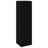 8 Piece TV Cabinet Set Black Engineered Wood