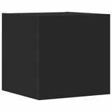 8 Piece TV Cabinet Set Black Engineered Wood - 45-Degree Angle