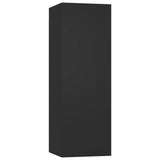 10 Piece TV Cabinet Set Black Engineered Wood - Top-Down View