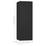 TV Cabinets 4 pcs Black 30.5x30x90 cm Engineered Wood - 45-Degree Angle