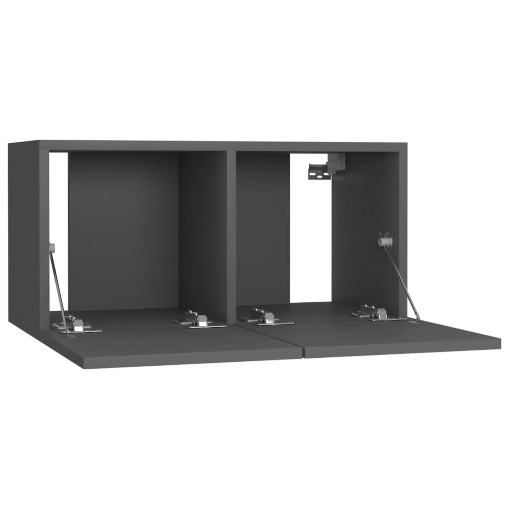 TV Cabinets 4 pcs Grey 60x30x30 cm Engineered Wood