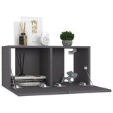 TV Cabinets 4 pcs Grey 60x30x30 cm Engineered Wood