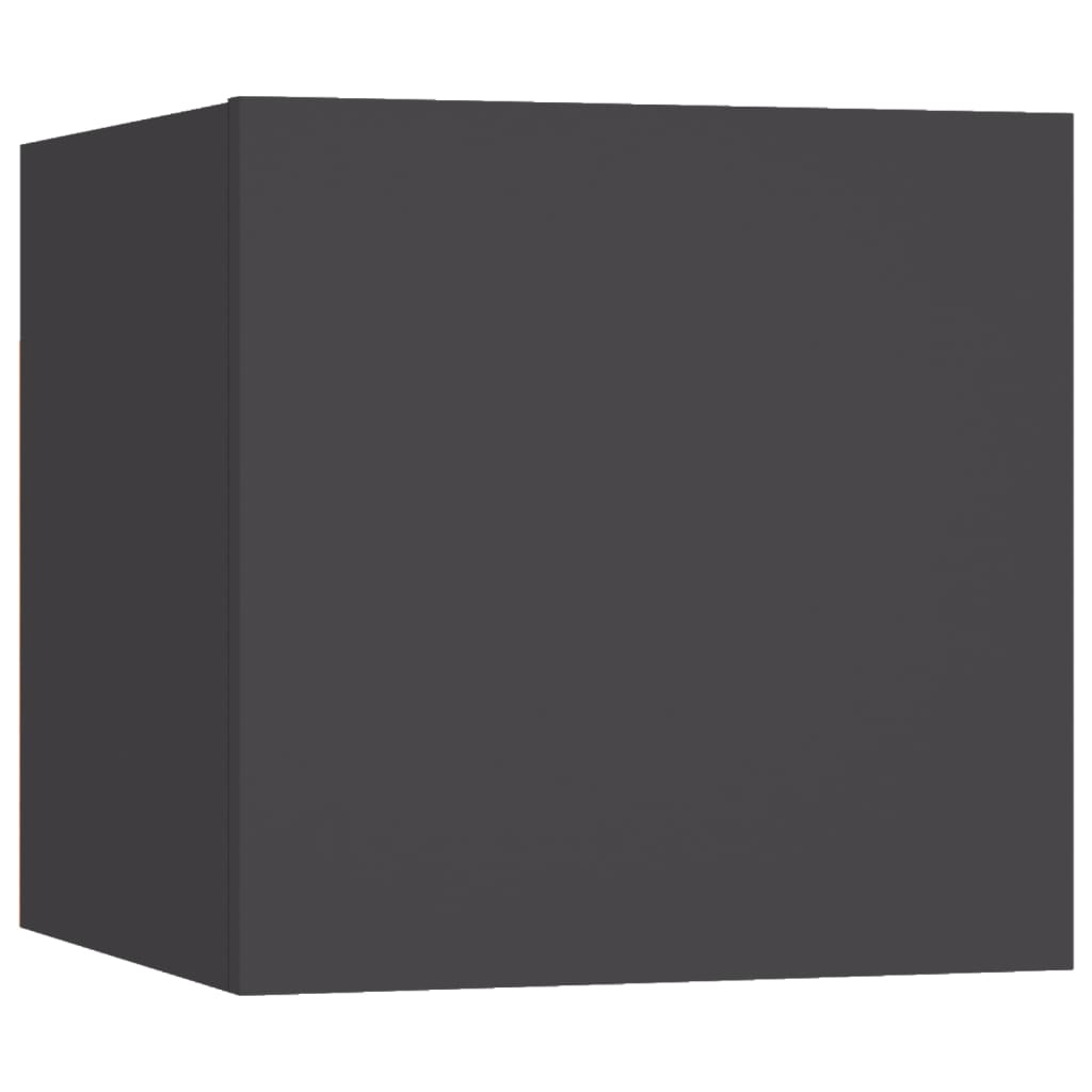 4 Piece TV Cabinet Set Grey Engineered Wood