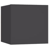 4 Piece TV Cabinet Set Grey Engineered Wood - Top-Down View