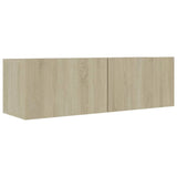 TV Cabinets 4 pcs Sonoma Oak 100x30x30 cm Engineered Wood - 45-Degree Angle