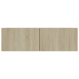 TV Cabinets 4 pcs Sonoma Oak 100x30x30 cm Engineered Wood - Rear View