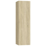 3 Piece TV Cabinet Set Sonoma Oak Engineered Wood - 45-Degree Angle