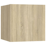 3 Piece TV Cabinet Set Sonoma Oak Engineered Wood - Rear View