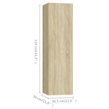 3 Piece TV Cabinet Set Sonoma Oak Engineered Wood - Extra Image