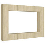 8 Piece TV Cabinet Set Sonoma Oak Engineered Wood - Front View