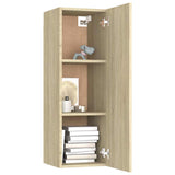 8 Piece TV Cabinet Set Sonoma Oak Engineered Wood - 45-Degree Angle
