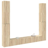 6 Piece TV Cabinet Set Sonoma Oak Engineered Wood - Side View