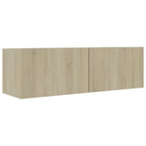 TV Cabinets 3 pcs Sonoma Oak Engineered Wood - Side View