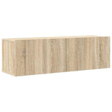 8 Piece TV Cabinet Set Sonoma Oak Engineered Wood - Rear View