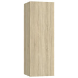 4 Piece TV Cabinet Set Sonoma Oak Engineered Wood - 45-Degree Angle