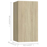 9 Piece TV Cabinet Set Sonoma Oak Engineered Wood