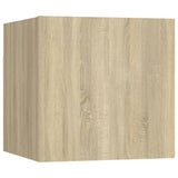 Wall Mounted TV Cabinets 8 pcs Sonoma Oak 30.5x30x30 cm - Top-Down View