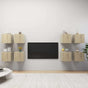 8 Piece Wall-mounted TV Cabinet Set Sonoma Oak 30,5x30x30 cm