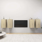 4 Piece TV Cabinet Set Sonoma Oak 30,5x30x60 cm Engineered Wood