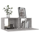 8 Piece TV Cabinet Set Concrete Grey Engineered Wood - Extra Image
