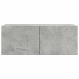 8 Piece TV Cabinet Set Concrete Grey Engineered Wood - Rear View