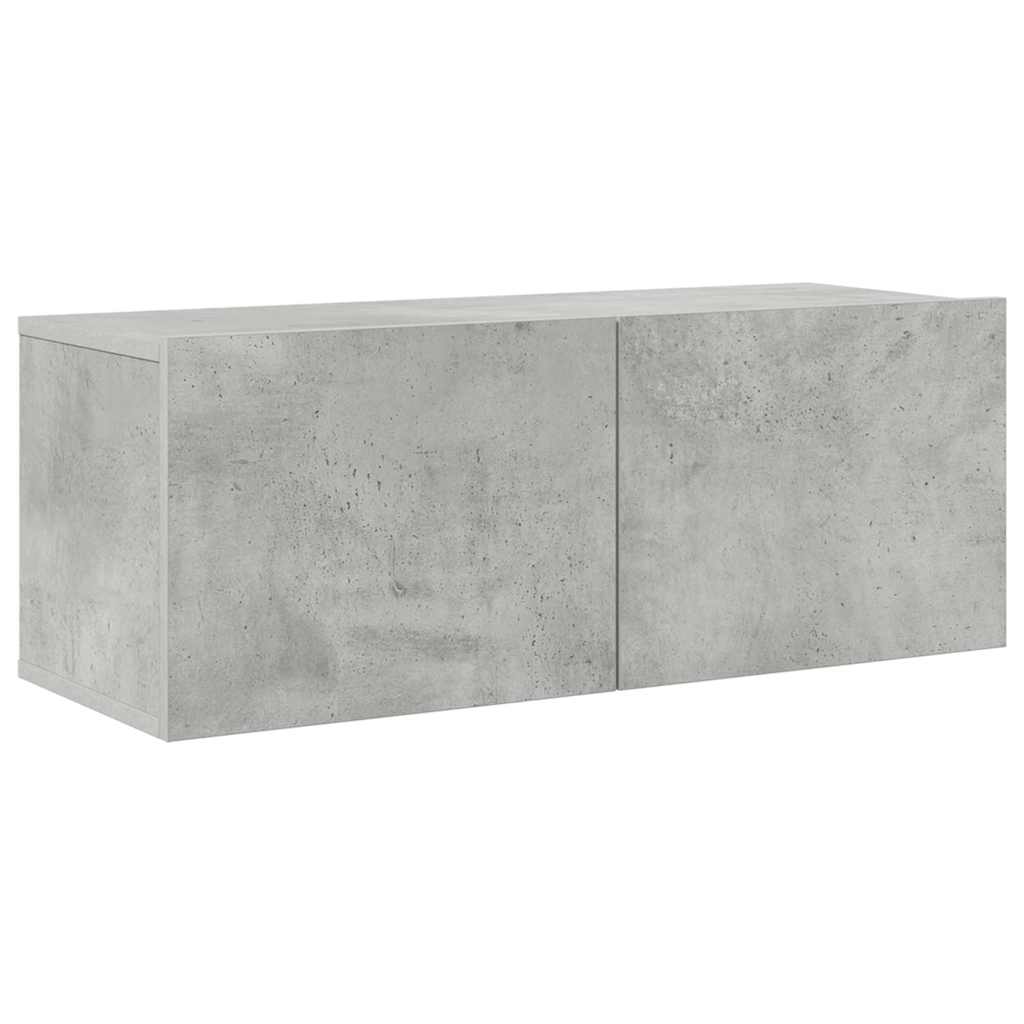 8 Piece TV Cabinet Set Concrete Grey Engineered Wood
