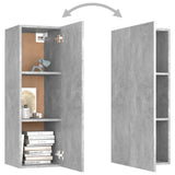8 Piece TV Cabinet Set Concrete Grey Engineered Wood - Low Angle