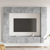 8 Piece TV Cabinet Set Concrete Grey Engineered Wood