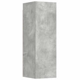 3 Piece TV Cabinet Set Concrete Grey Engineered Wood - 45-Degree Angle