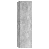 3 Piece TV Cabinet Set Concrete Grey Engineered Wood - 45-Degree Angle
