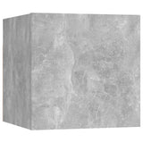 3 Piece TV Cabinet Set Concrete Grey Engineered Wood - Rear View