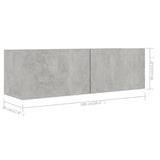 3 Piece TV Cabinet Set Concrete Grey Engineered Wood - Extra Image