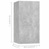 8 Piece TV Cabinet Set Concrete Grey Engineered Wood